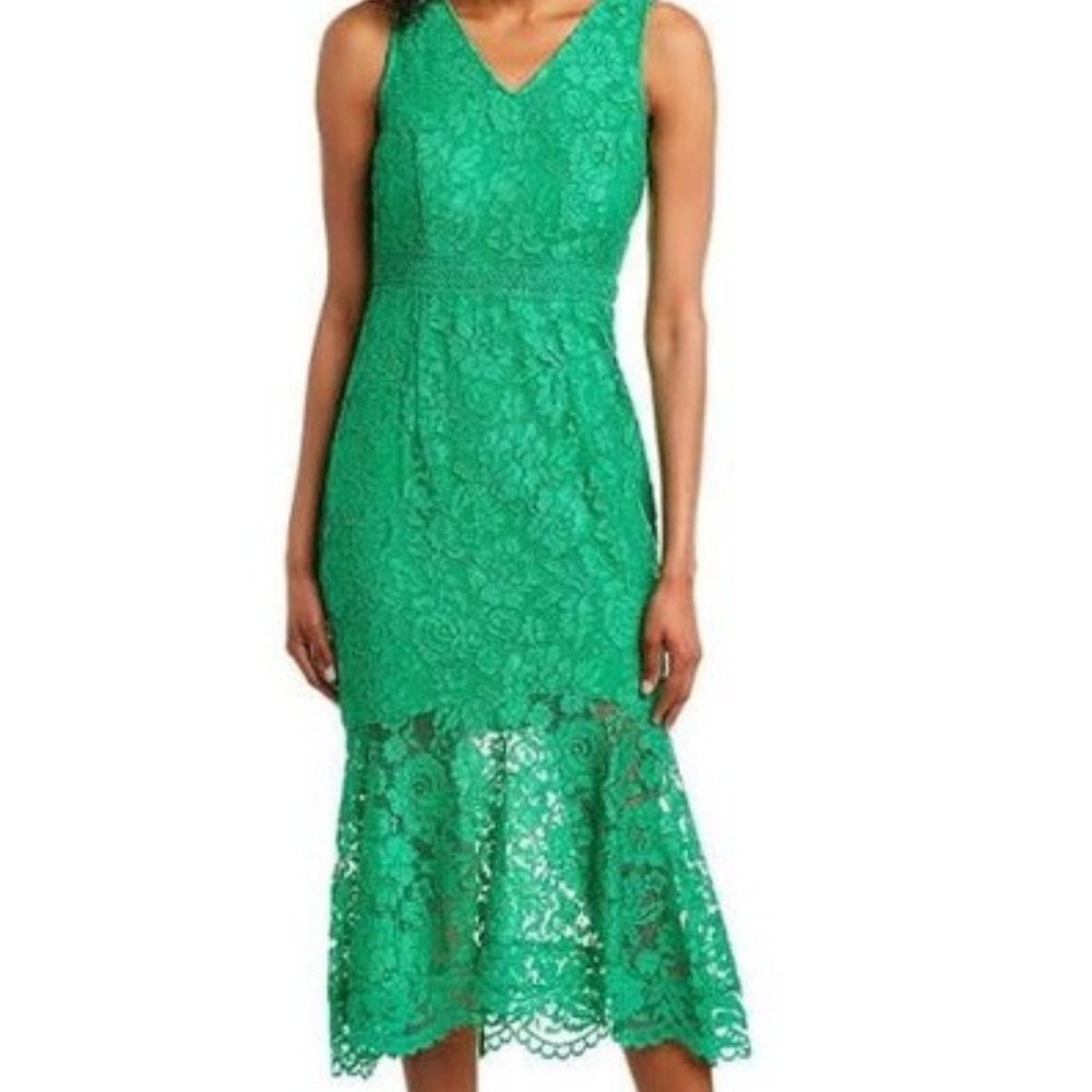 NWOT Kelley Green Lace Nanette Lepore dress, size 6